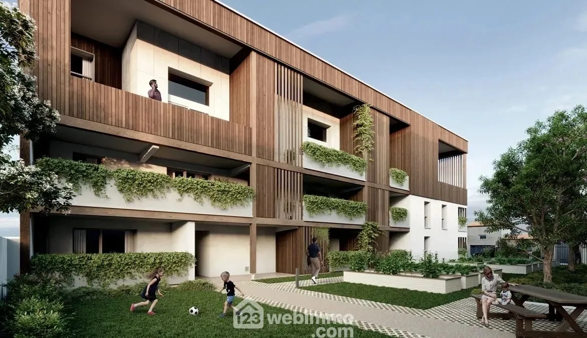 Appartement neuf de 43 m² avec terrasse à La Rochelle au bord du canal de Rompsay 