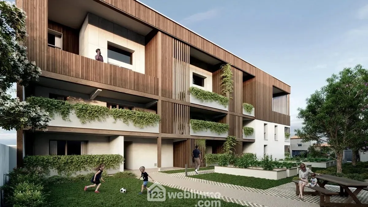 Appartement neuf de 43 m² avec terrasse à La Rochelle au bord du canal de Rompsay 