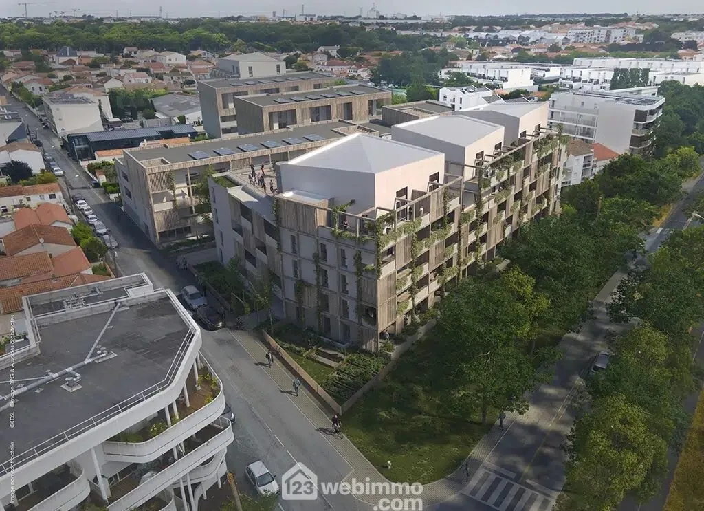 Appartement neuf de 43 m² avec terrasse à La Rochelle au bord du canal de Rompsay 