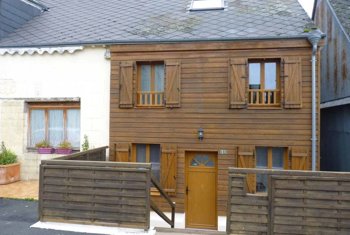 Maison ou gîte lumineuse à vendre près de Rethel avec terrasse et 3 chambres 