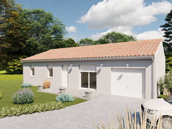 Maison neuve 3 chambres avec garage sur terrain de 700 m² à La Souterraine 