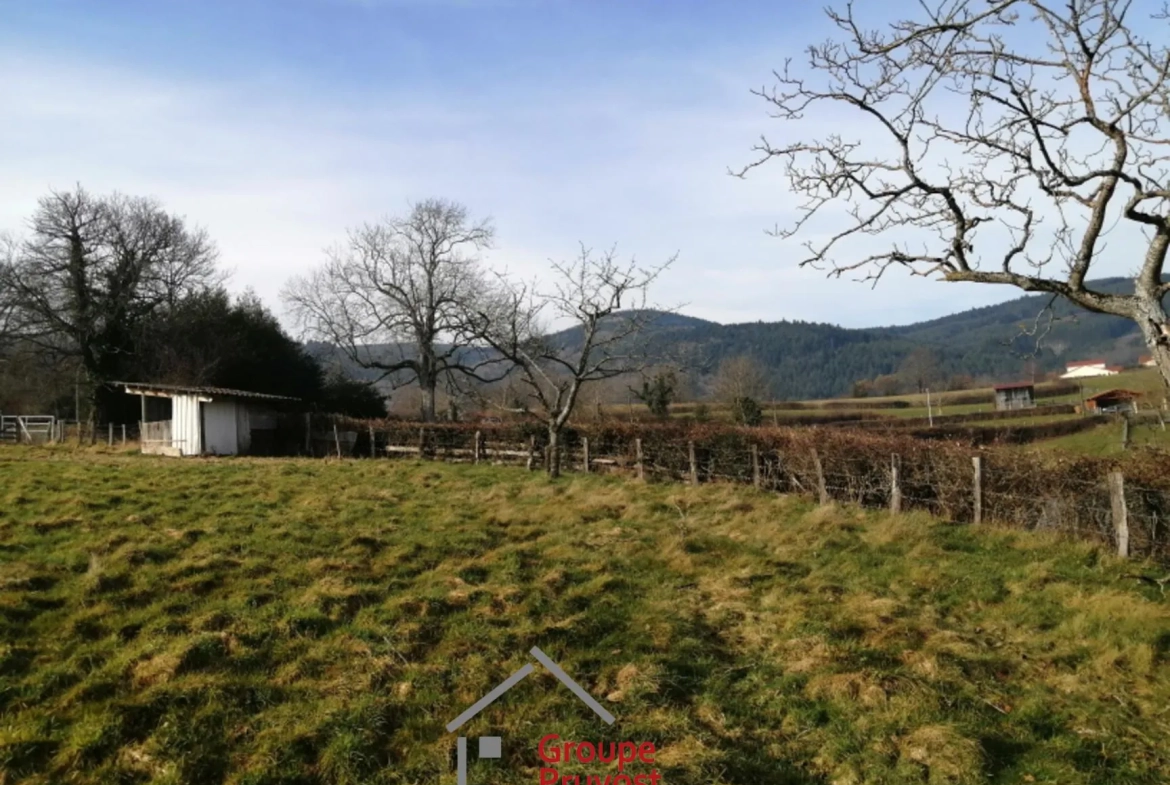 Terrain constructible de 2376 m² avec vue dégagée à Monsols 
