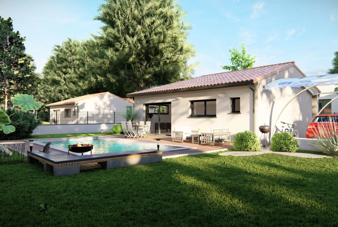 Maison neuve T4 à Gragnague de 90 m² sur terrain de 430 m² 