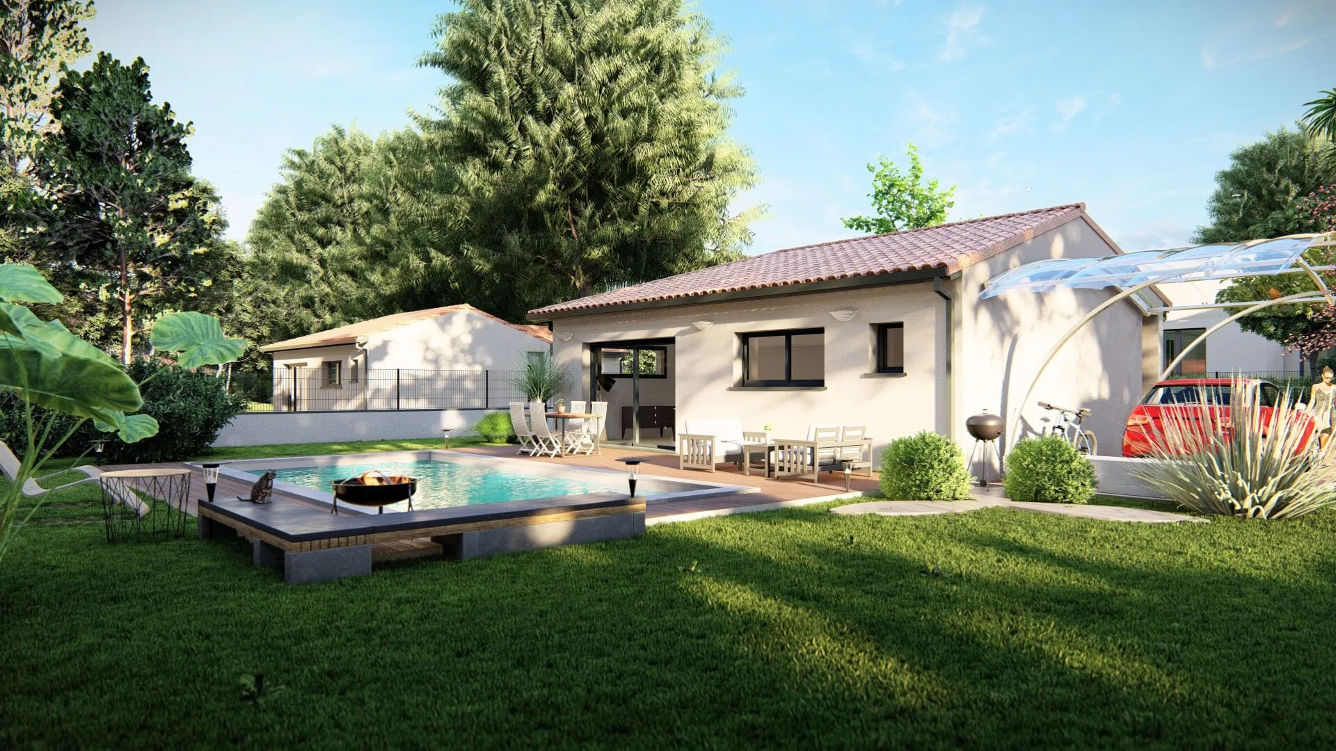 Maison neuve T4 à Gragnague de 90 m² sur terrain de 430 m² 