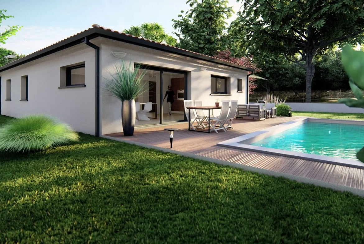 Maison neuve T4 à Gragnague de 90 m² sur terrain de 430 m² 
