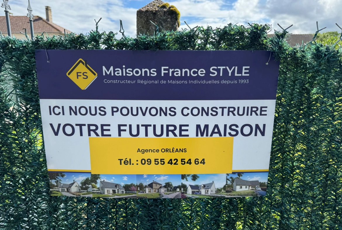 Terrain constructible de 280 m² à Orléans Nord avec options écologiques 