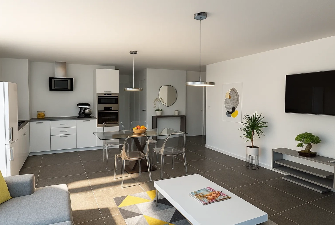 Belle appartement T3 de 80 m² avec terrasse sud à Tournon-sur-Rhône 