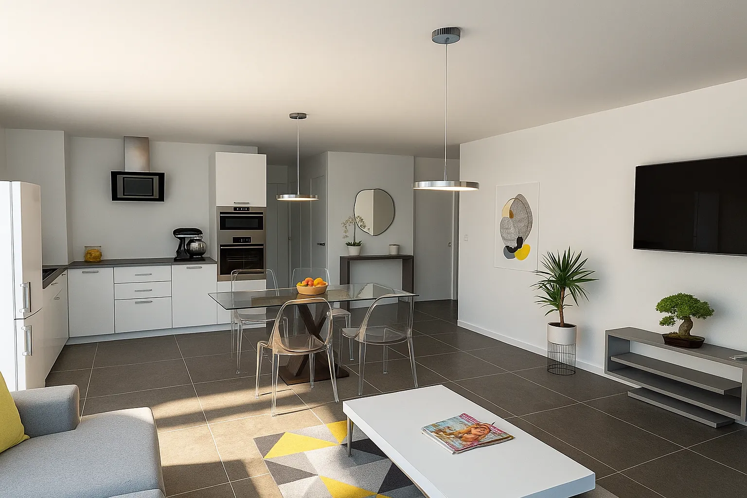 Belle appartement T3 de 80 m² avec terrasse sud à Tournon-sur-Rhône 