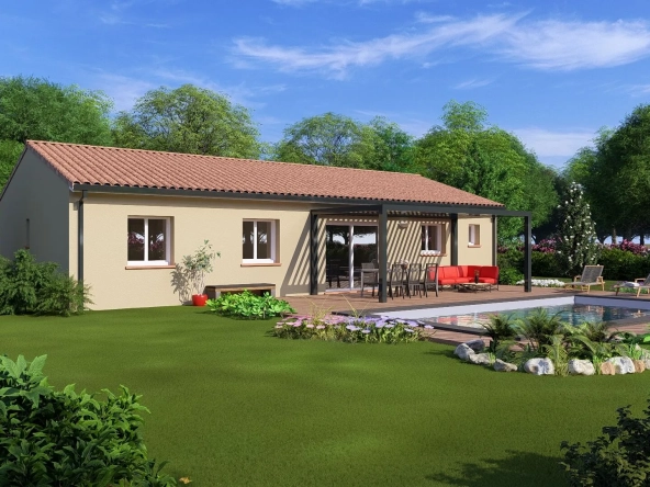 Projet de maison neuve T4 personnalisable à Montpitol avec garage et terrasse