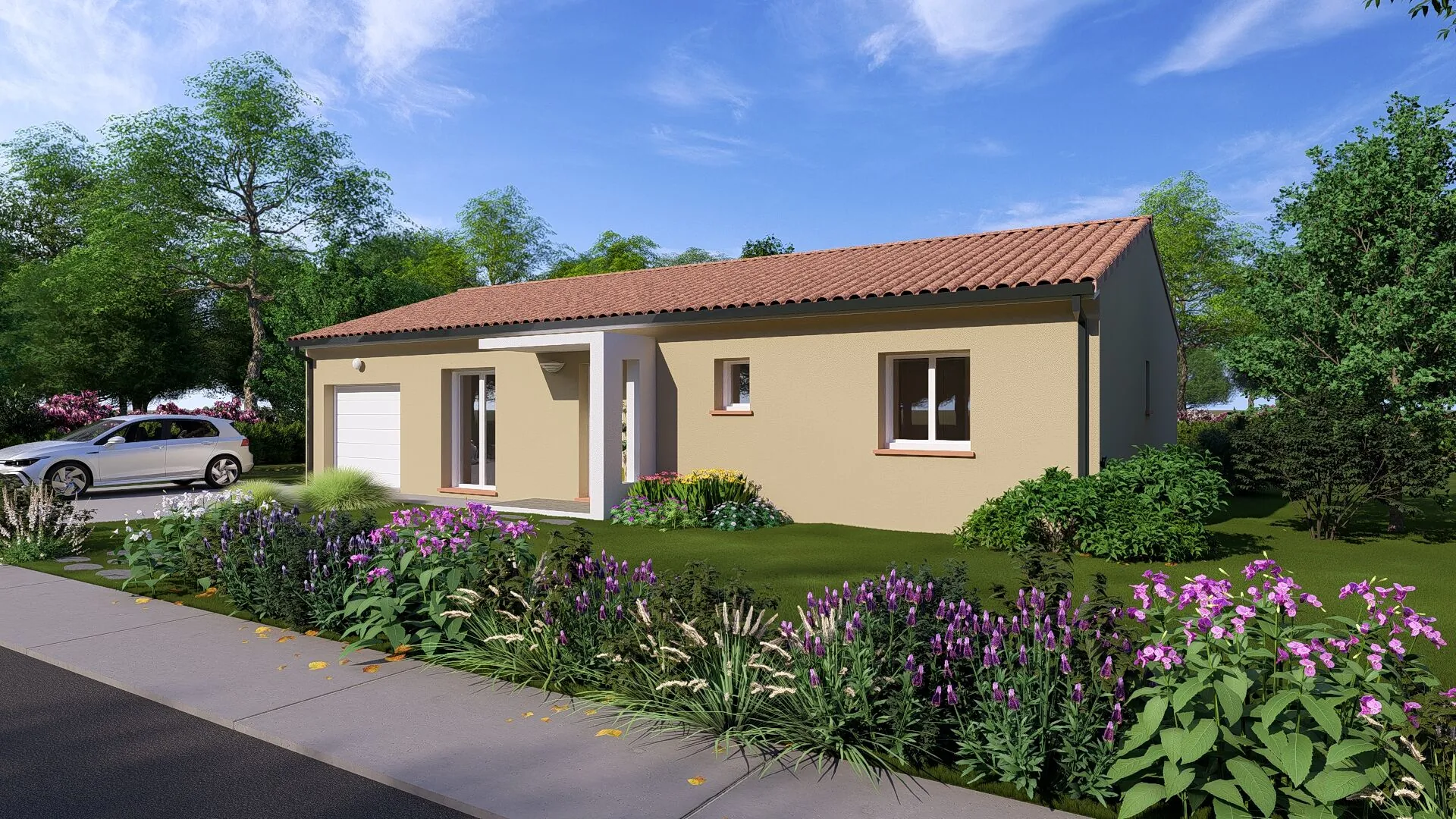 Projet de maison neuve T4 personnalisable à Montpitol avec garage et terrasse 