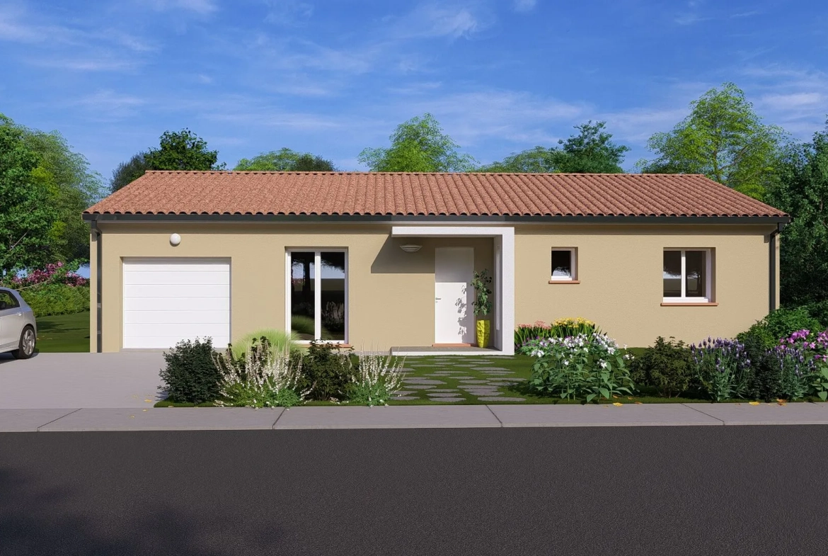 Projet de maison neuve T4 personnalisable à Montpitol avec garage et terrasse 