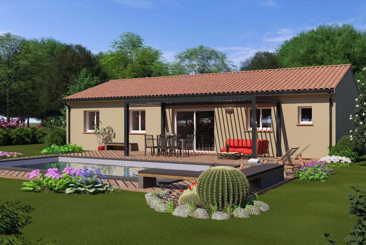 Projet de maison neuve T4 personnalisable à Montpitol avec garage et terrasse 