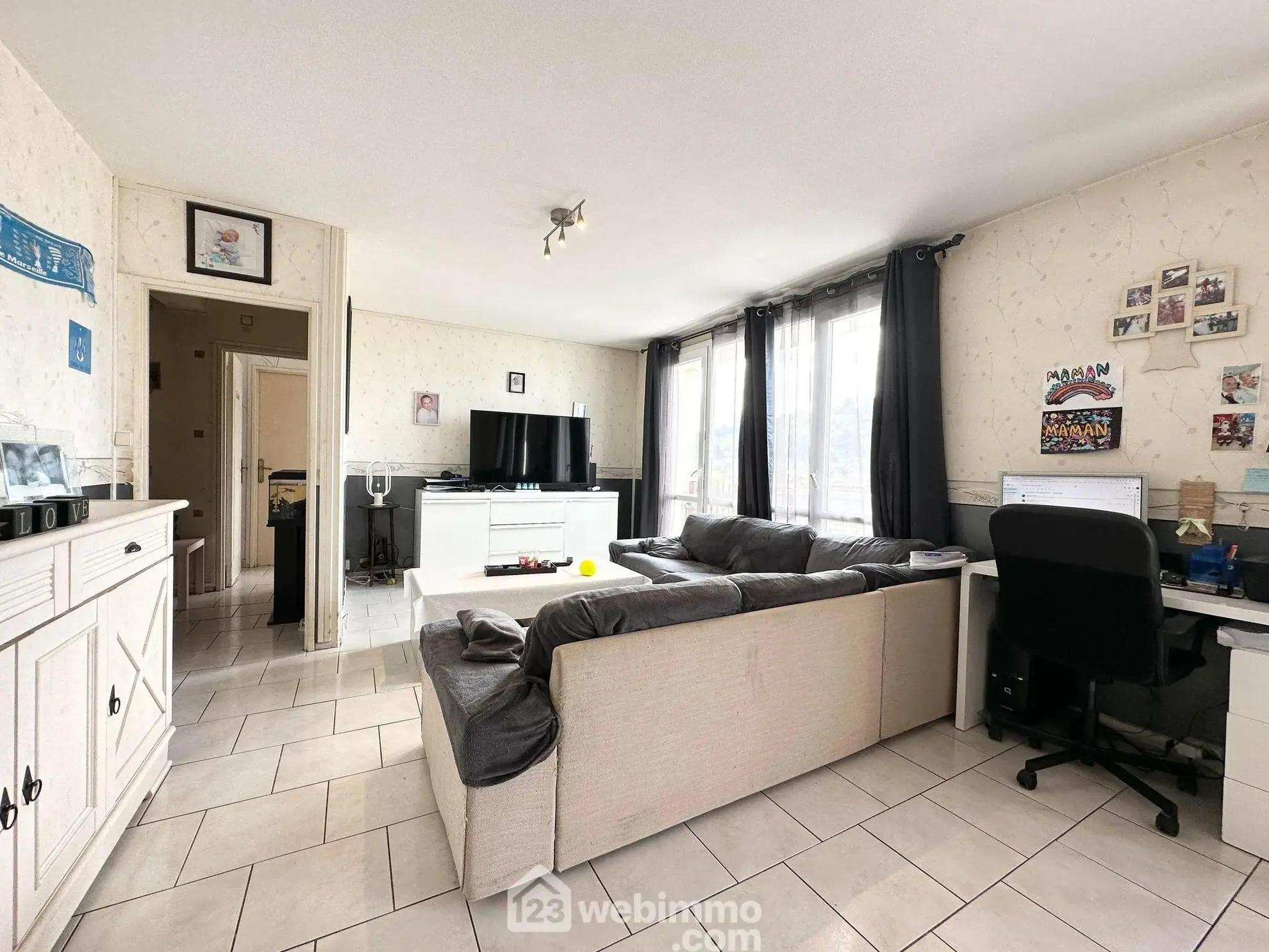 Appartement T5 à vendre à Laon - 85 m² avec balcon et cave 