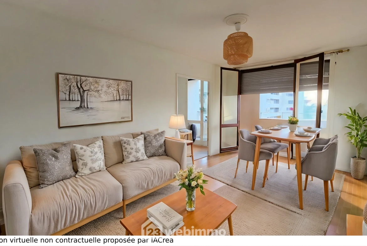 Appartement T3 de 60 m² à Pau avec balcon et possibilité de rénovation 