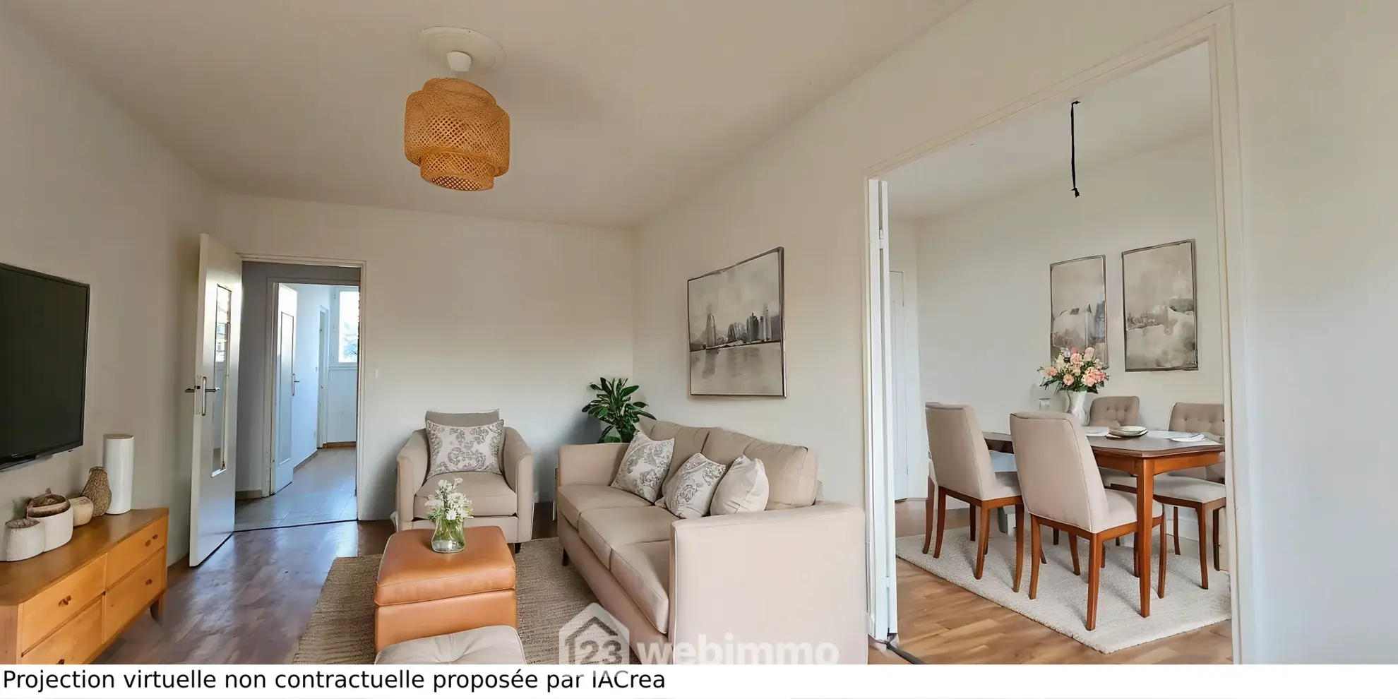 Appartement T3 de 60 m² à Pau avec balcon et possibilité de rénovation 