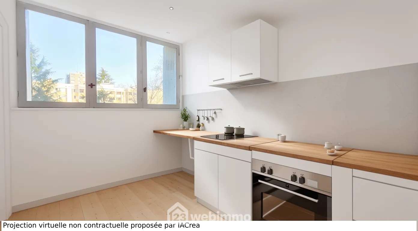 Appartement T3 de 60 m² à Pau avec balcon et possibilité de rénovation 