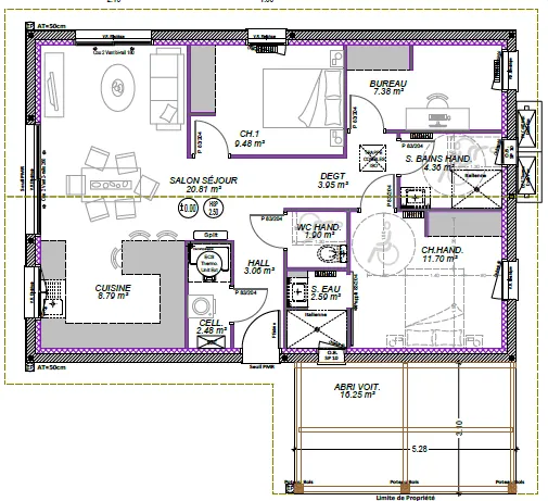Maison neuve 77m² avec 2 chambres, bureau et abri voiture à Vielle-Saint-Girons 