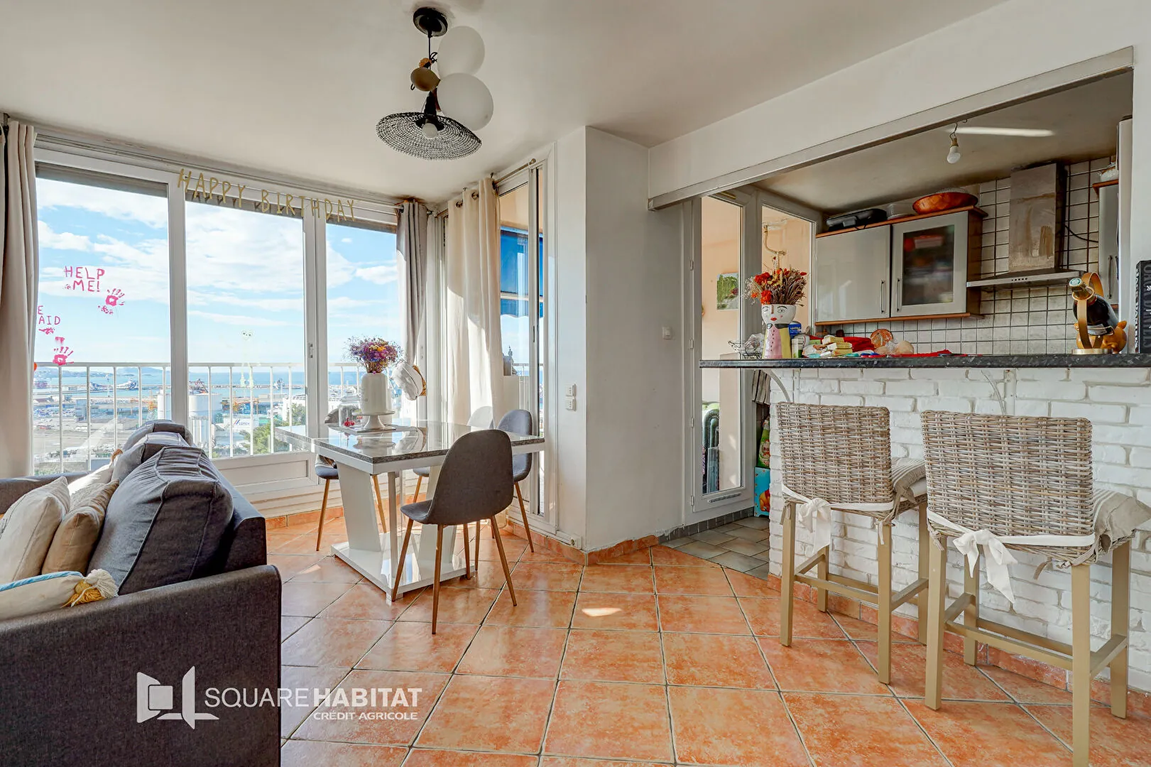 Appartement 4 pièces avec vue mer à Marseille - 73m² 