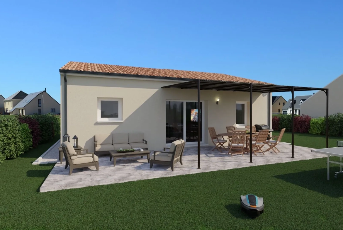 Maison neuve compacte de 63 m² à Scorbe-Clairvaux avec 2 chambres et garage 