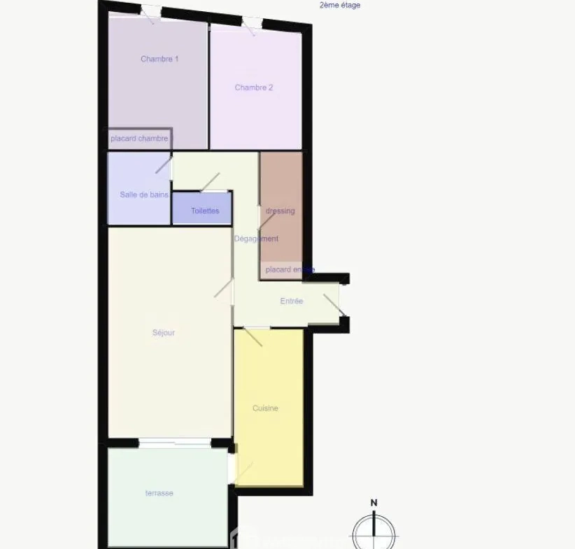 Appartement 72m² avec terrasse, parking privé à Marseille 5ème 