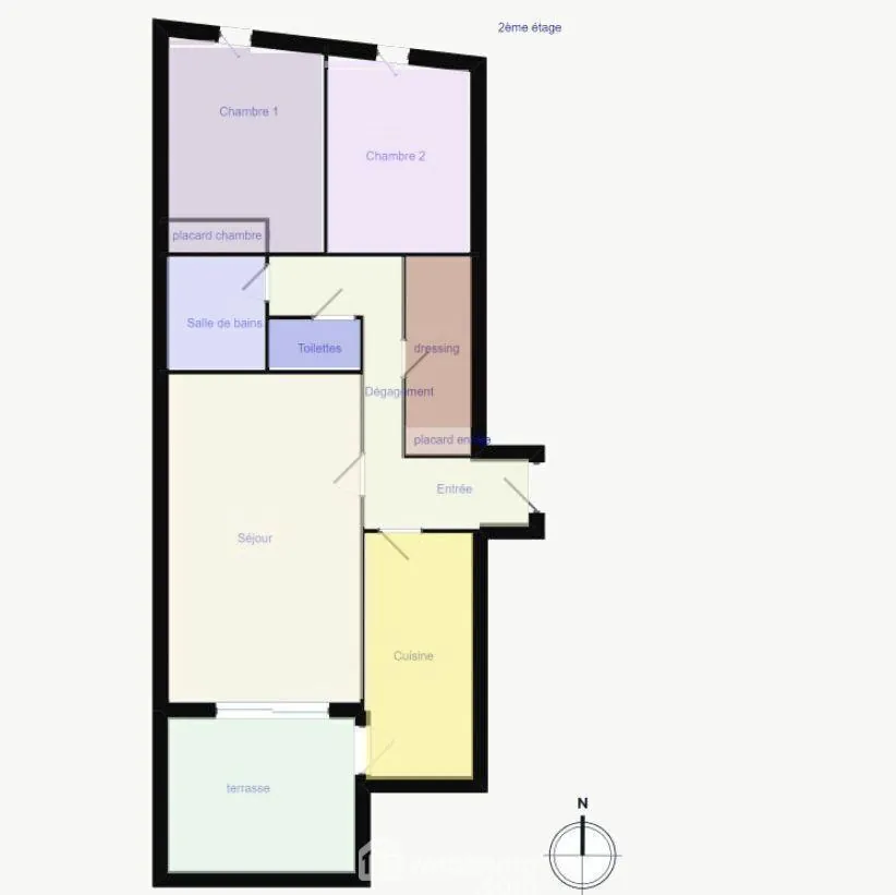 Appartement 72m² avec terrasse, parking privé à Marseille 5ème 