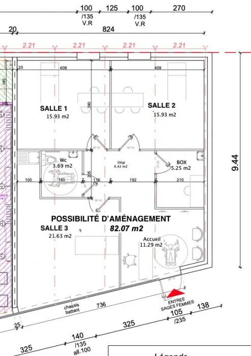 Local d'activité de 82 m² à Firminy pour praticiens ou vente de produits 