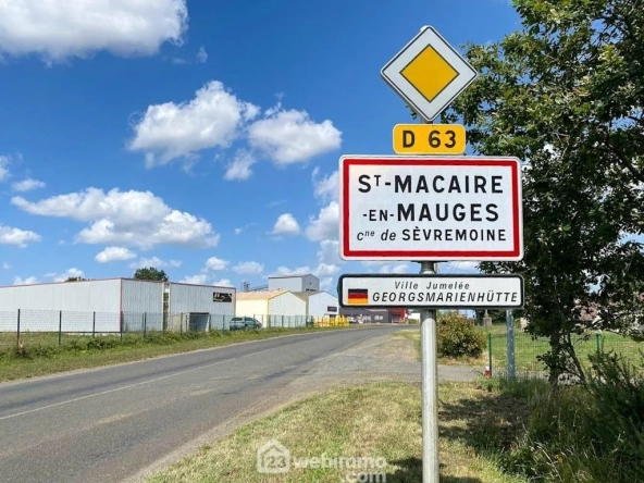 Terrain constructible de 1194 m² à Saint Macaire en Mauges, proche Nantes et Cholet