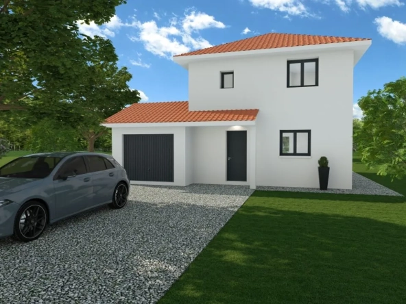 Maison neuve personnalisable de 85m² à Saint-Jean-d'Avelanne avec terrain de 310m²