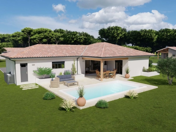 Maison 3 chambres neuve à Maurrin, terrain viabilisé et garage inclus