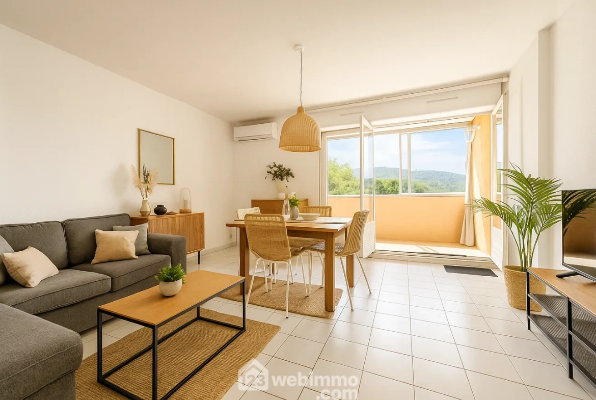 Appartement traversant de 45 m² avec loggia à Sainte-Maxime proche centre et plages 