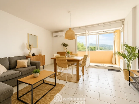 Appartement traversant de 45 m² avec loggia à Sainte-Maxime proche centre et plages