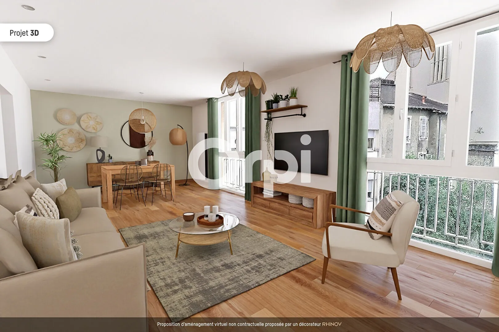 Appartement duplex à Pau secteur Carnot avec parking privé 