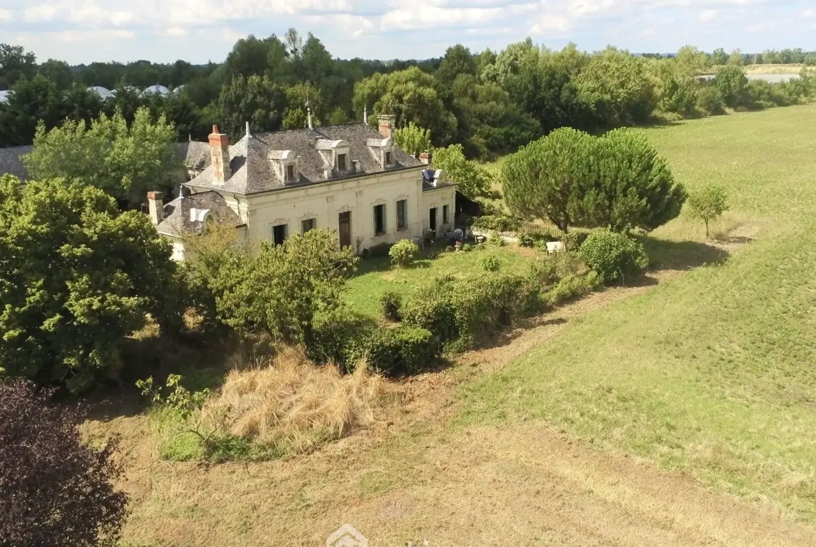 Maison en tuf de 1868 avec terrain de 3 hectares à Longué-Jumelles 