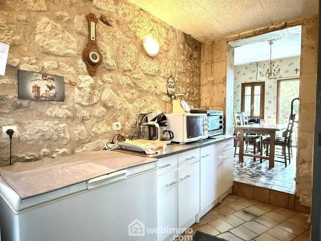 Maison en tuf de 1868 avec terrain de 3 hectares à Longué-Jumelles 