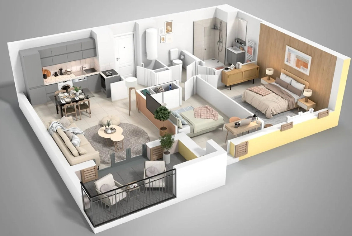 Appartement neuf T2 et T3 à Sainte Maxime en VEFA avec terrasse et parking privé 