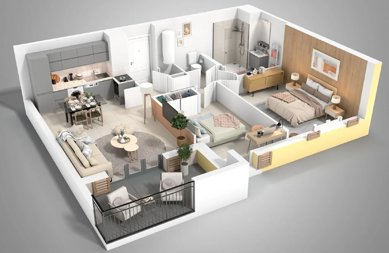 Appartement neuf T2 et T3 à Sainte Maxime en VEFA avec terrasse et parking privé 