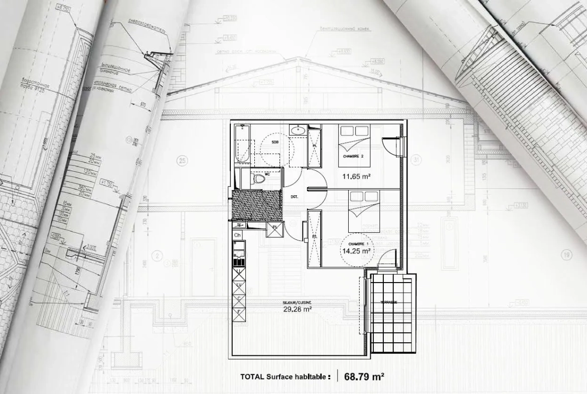 Appartement de 69 m² à Sète avec terrasse, proche des commodités et vue sur l'étang de Thau 