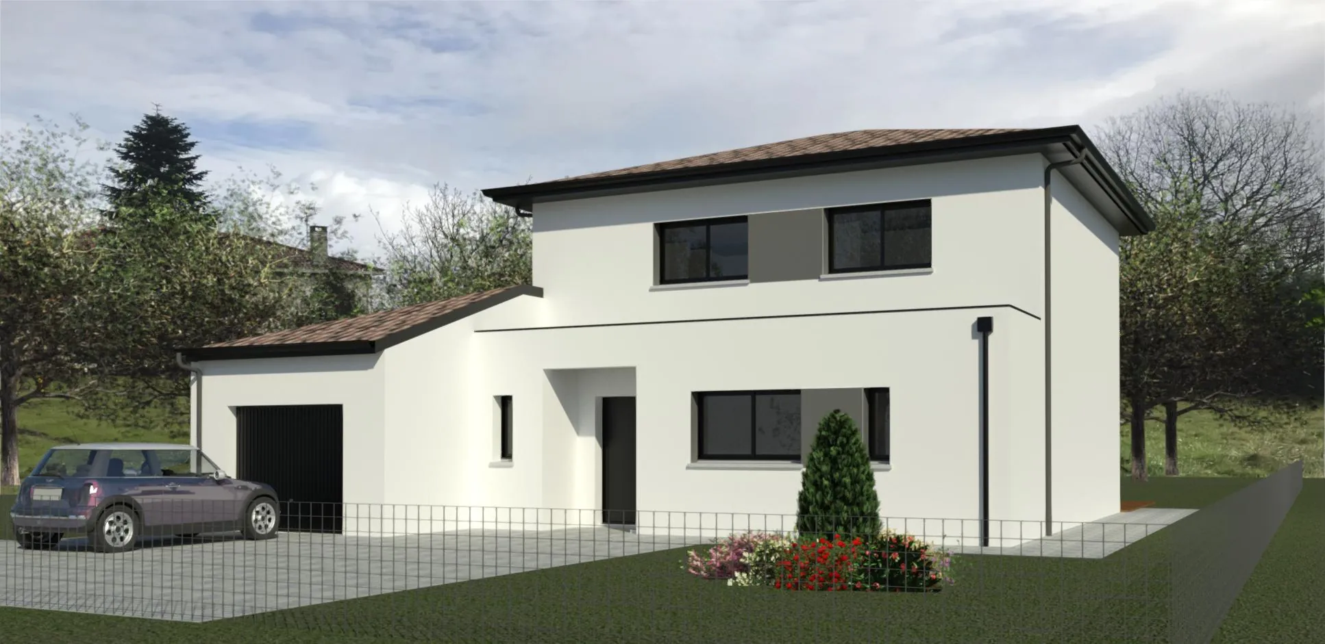 Maison neuve 4 pièces avec terrasse et jardin à Villeneuve-lès-Bouloc 