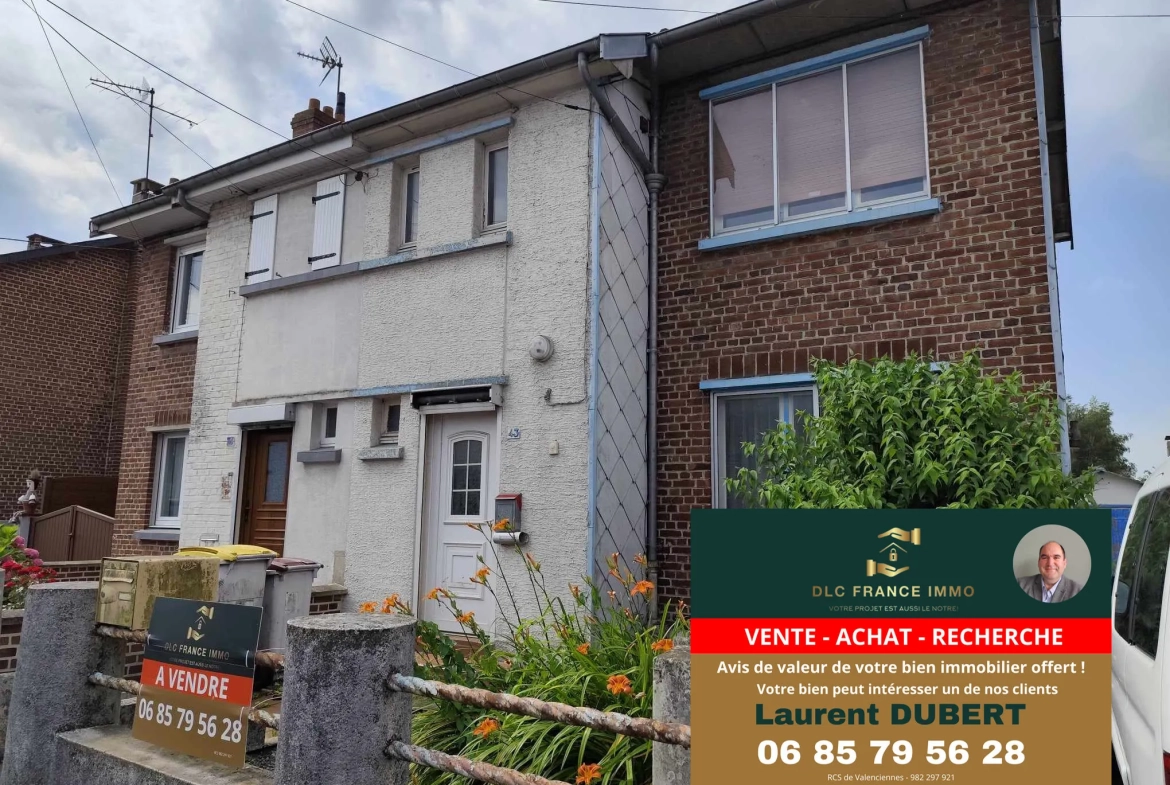 Maison à Berlaimont avec grand potentiel, 3 chambres, terrain de 992 m² 