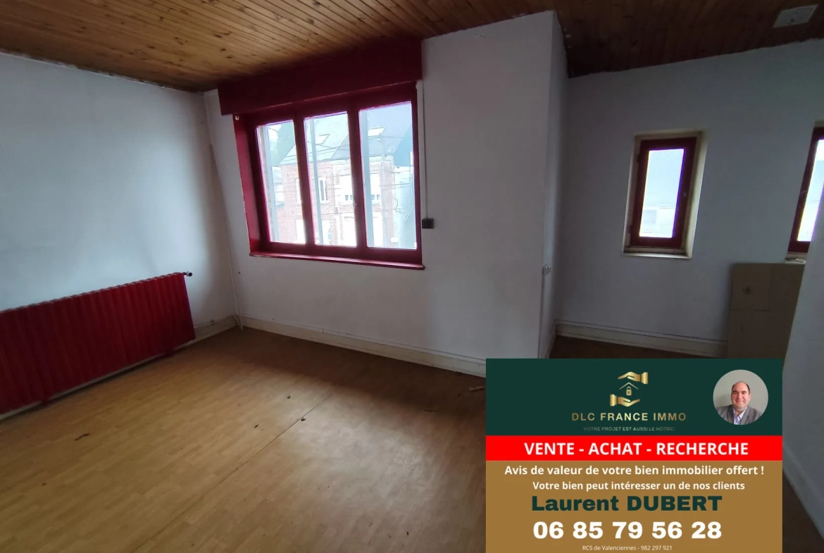 Maison à Berlaimont avec grand potentiel, 3 chambres, terrain de 992 m² 