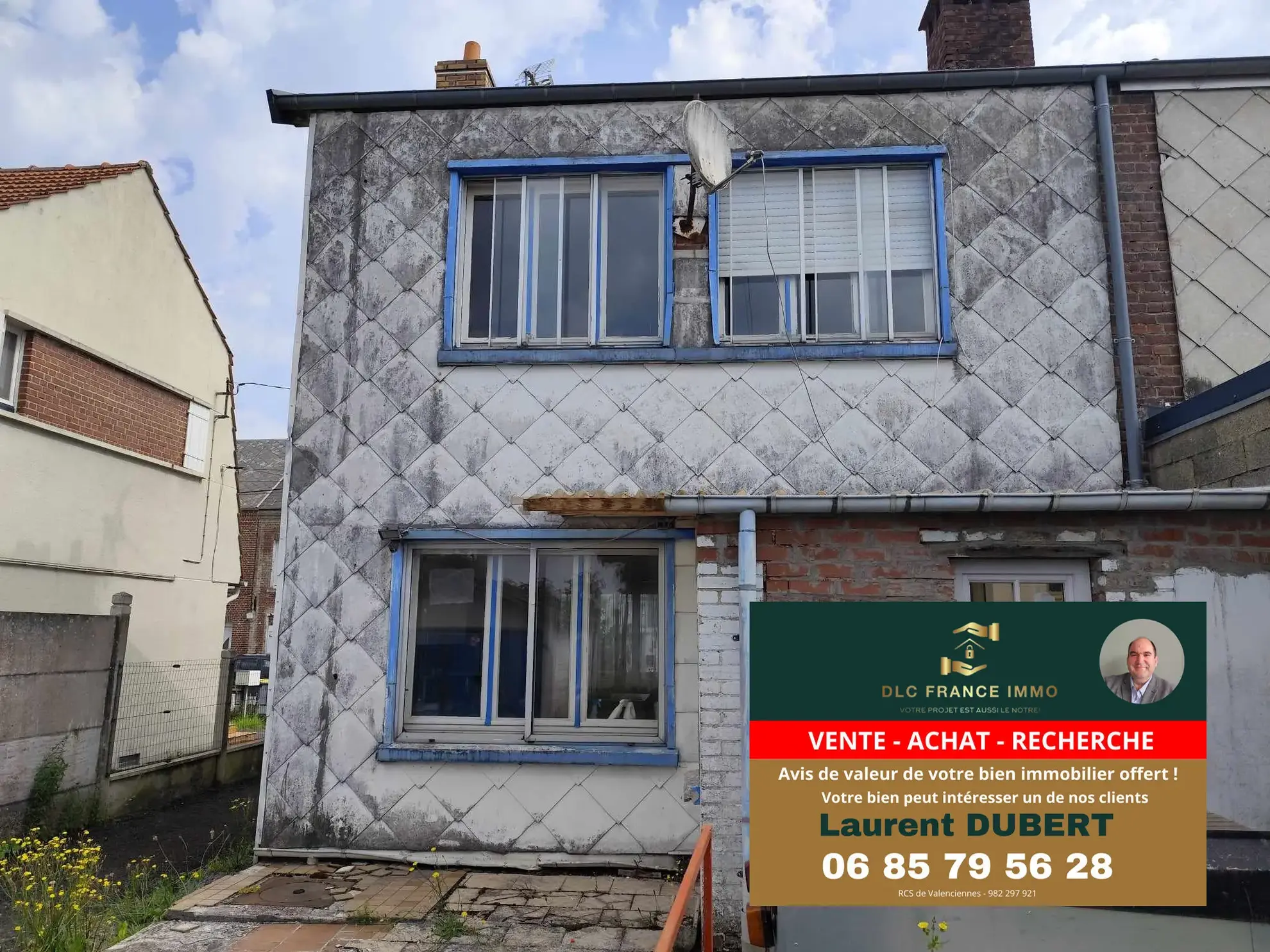 Maison à Berlaimont avec grand potentiel, 3 chambres, terrain de 992 m² 