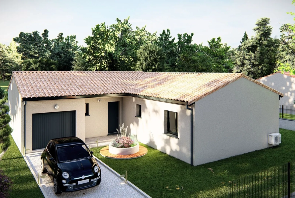 Maison individuelle neuve à Buzet-sur-Tarn avec 3 chambres et garage 