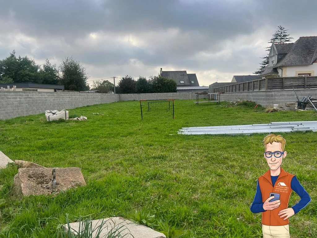 Terrain constructible à Lannion - Grand et clos, idéal pour construire 