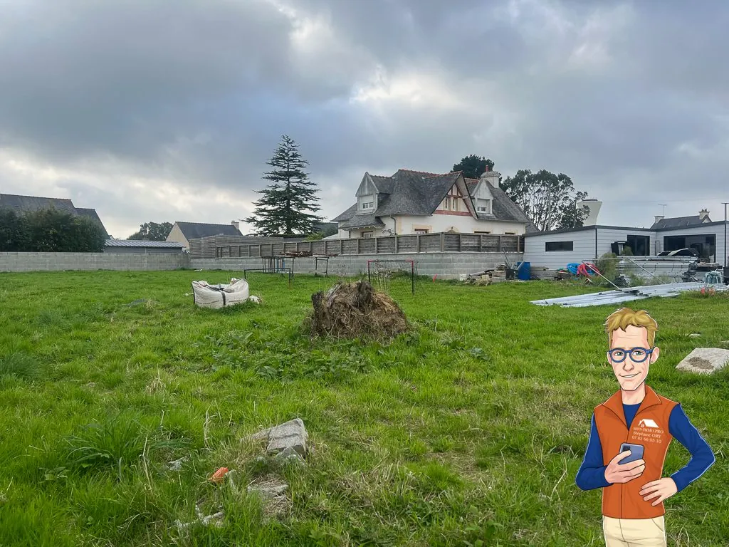 Terrain constructible à Lannion - Grand et clos, idéal pour construire 