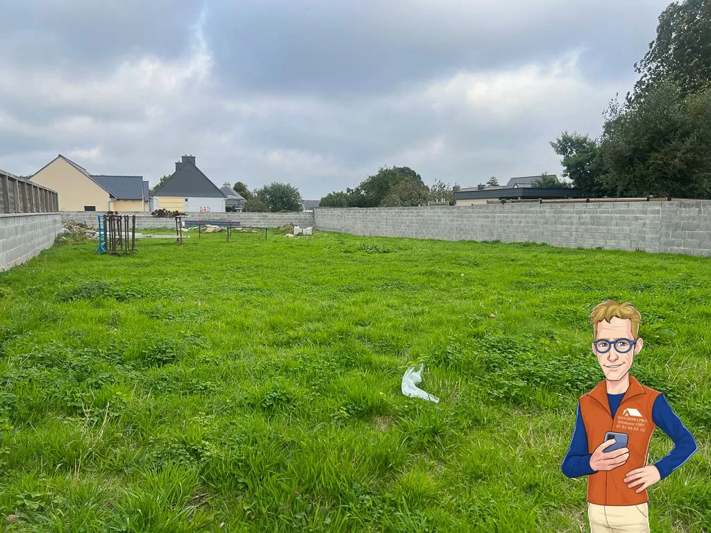Terrain constructible à Lannion - Grand et clos, idéal pour construire 