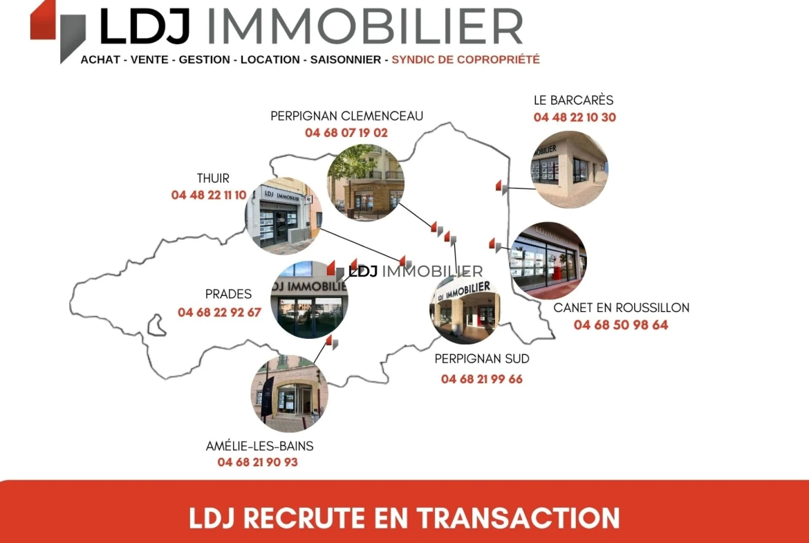 Appartement T3 lumineux sans charges à Saint-Féliu-d'Avall avec cour privée 