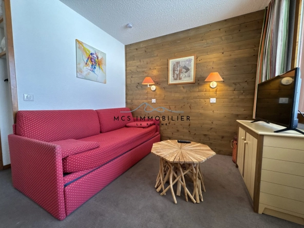 Appartement T2 à Belle Plagne dans la résidence BERYL, pied des pistes, idéal investissement ou résidence secondaire