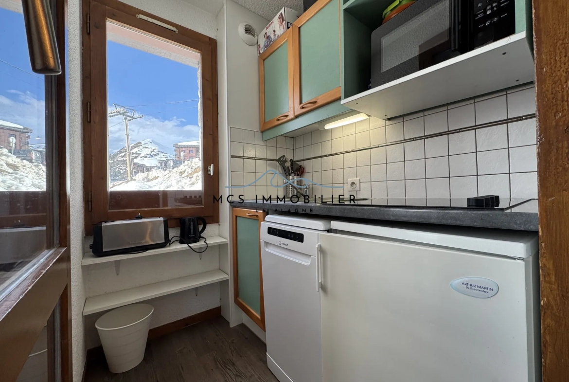 Appartement T2 à Belle Plagne dans la résidence BERYL, pied des pistes, idéal investissement ou résidence secondaire 