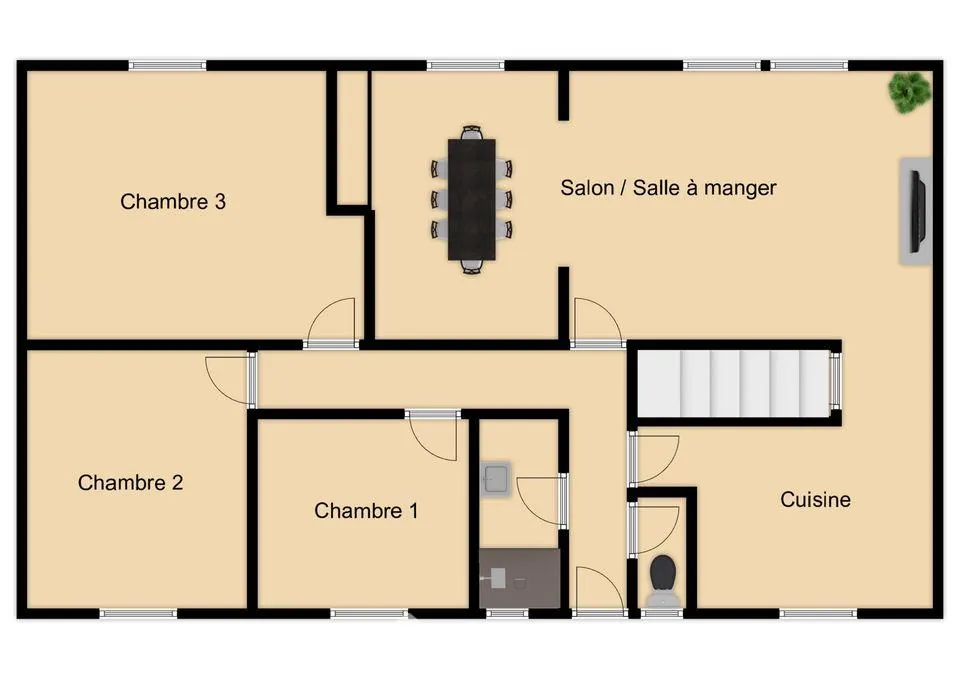 Maison de plain-pied 111 m² à Migné-Auxances, proche commodités 