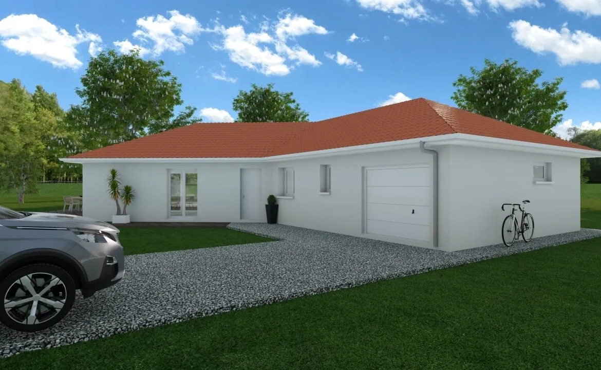 Maison neuve 80 m² sur terrain de 660 m² à Izeaux avec 3 chambres 